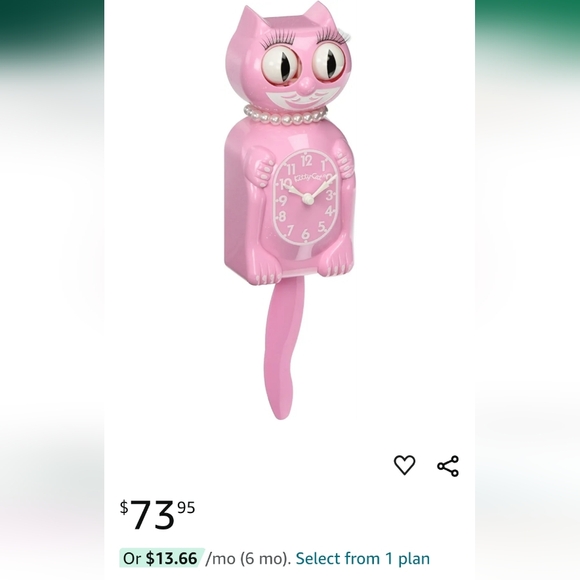 The Original Edition Kitty Cat Klock (Clock) Miss Kitty Cat Limited Edition Pink - Picture 8 of 11